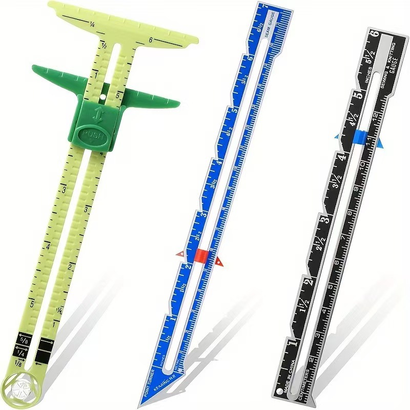 Sewing Gauge Ruler - مسطرة قياس الخياطة 5 في 1،