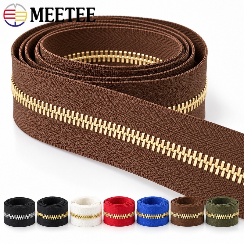 1 ياردة 5 #   سحّاب معدني نحاس - مراجعة Sewing Front Zipper وسعره