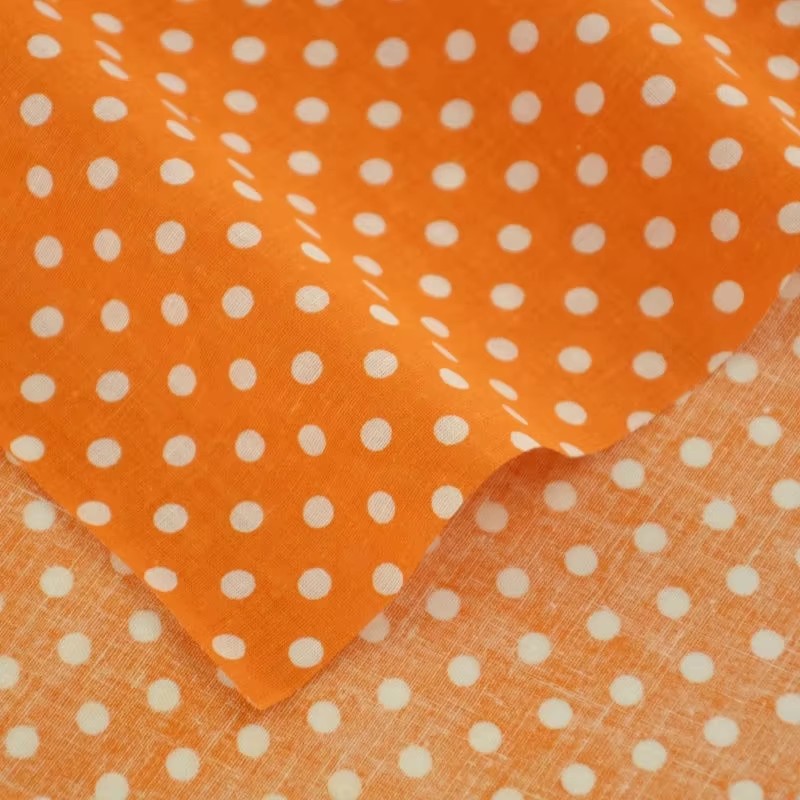 قماش قطني مطبوع بنقط بولكا برت - مراجعة Sewing And Textile وسعره