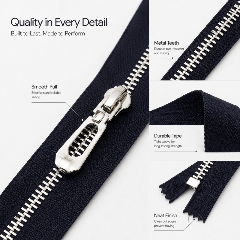 5 قطع 3 #   سحاب معدني مفتوح ا - مراجعة Sewing Front Zipper وسعره