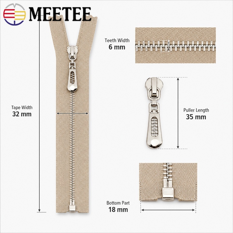 5 قطع 3 #   سحاب معدني مفتوح ا - مراجعة Sewing Front Zipper وسعره