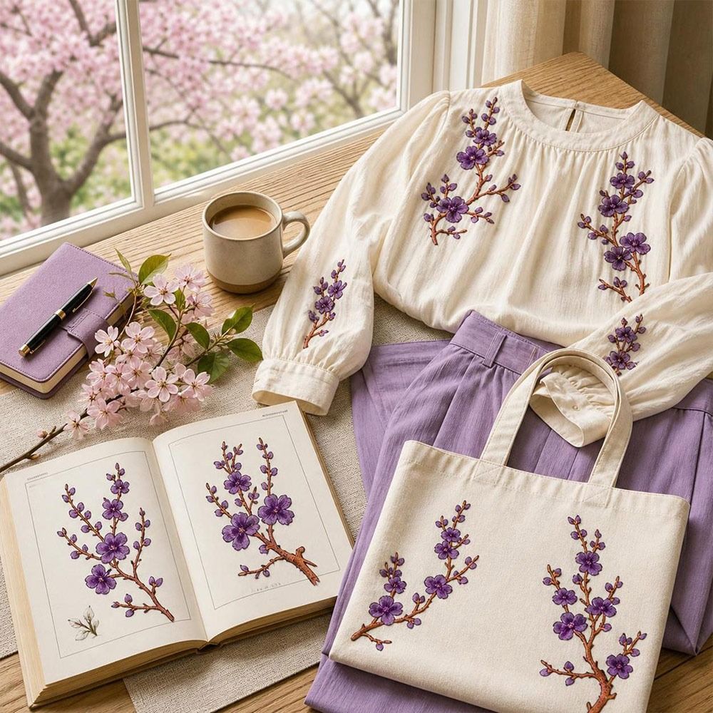 رقع زهرة الكرز القابلة للصق با - مراجعة Sewing And Textile وسعره