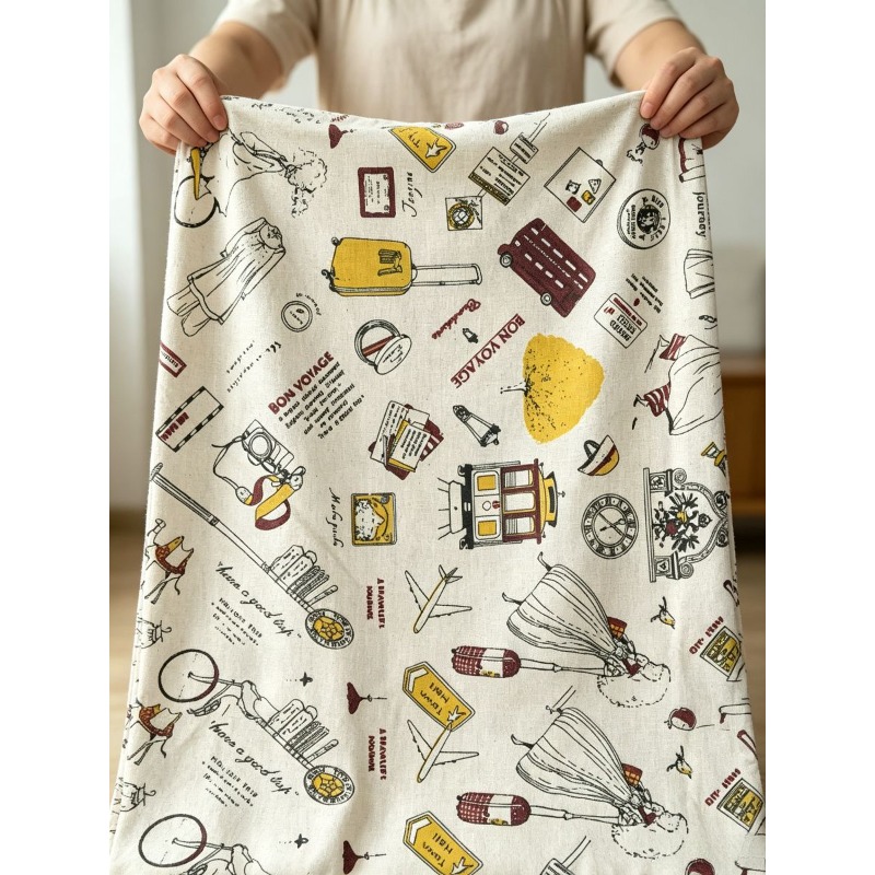 قماش مختلط الألياف بنقشة فتاة، - مراجعة Sewing And Textile وسعره