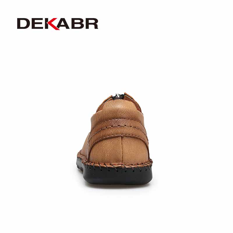 حذاء رجالي كاجوال من الجلد الط - مراجعة Sewing Front Zipper وسعره